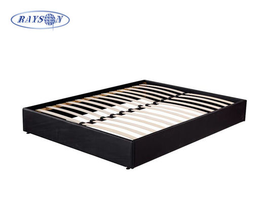 La base a stecche del letto del compensato nero su ordinazione abbatte la struttura del letto