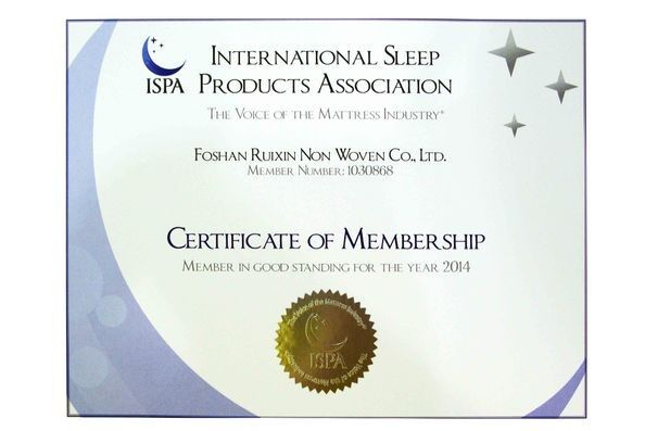 La CINA FOSHAN RUIXIN NON WOVEN CO.,LTD Certificazioni