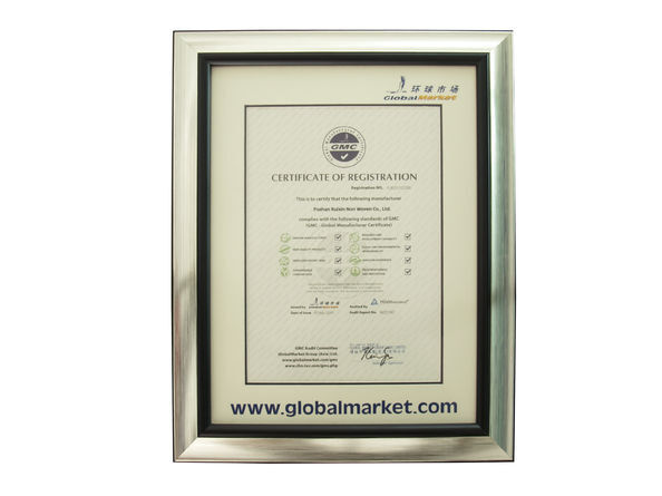 La CINA FOSHAN RUIXIN NON WOVEN CO.,LTD Certificazioni